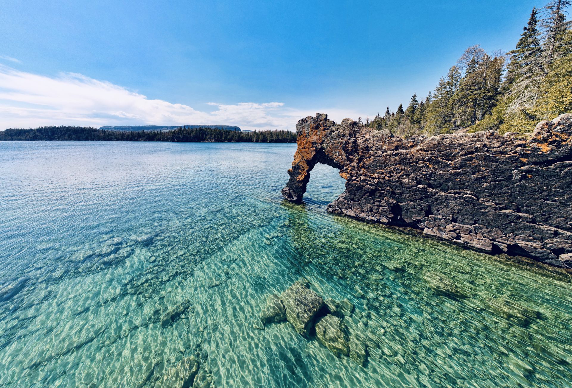 Parc provincial de la Péninsule Bruce eau turquoise de la péninsule Bruce, Ontario