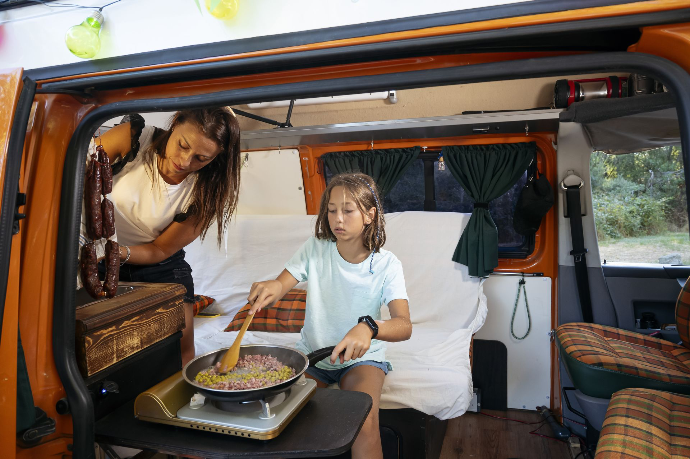 a mother and her daughter cooking together a mother and her daughter cooking together
